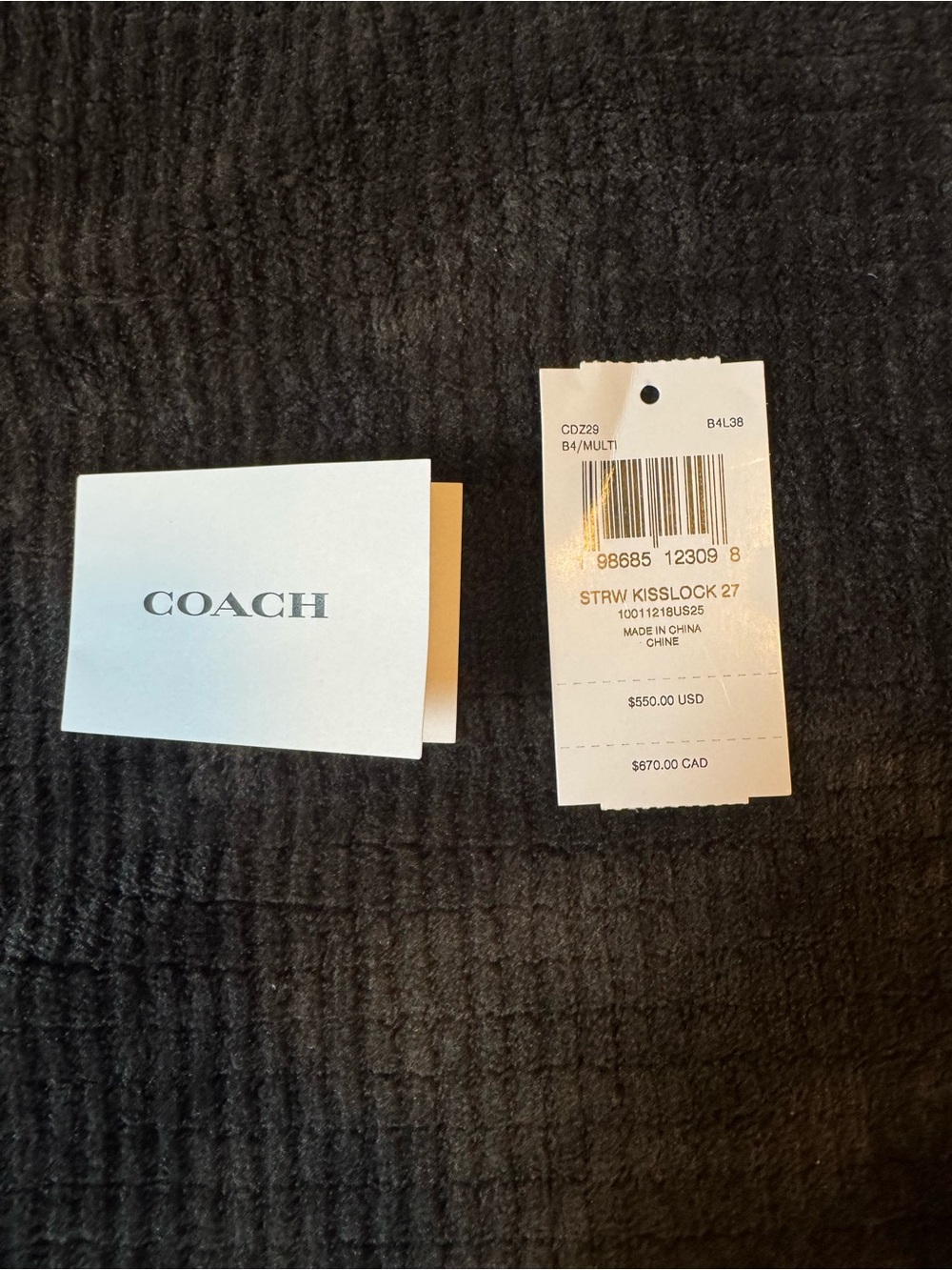 COACH Multicolor Woven Straw Kisslock 27 Bag - Picture 2 of 4